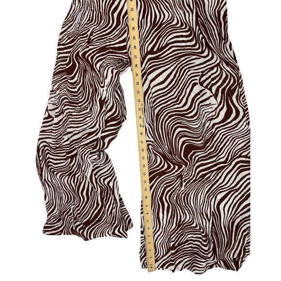 FAITHFULL THE BRAND Anthropologie Vacanza Linen Zebra Halterneck Jumpsuit SZ 4 - Picture 9 of 11